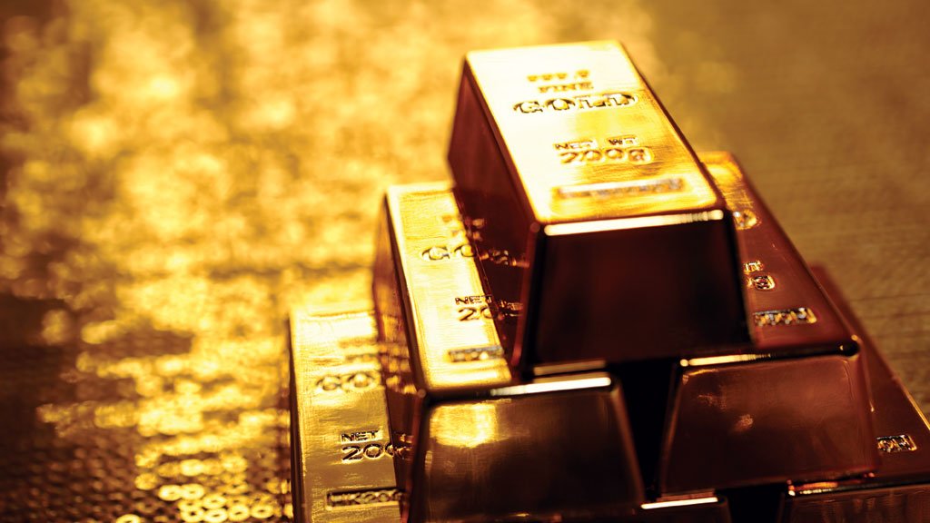 O contrato futuro mais liquido de ouro fechou em queda